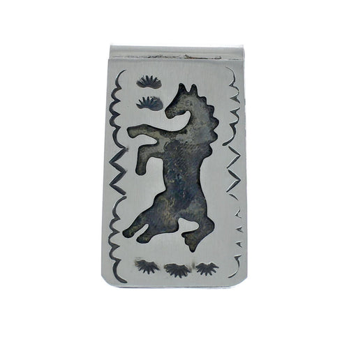 Genuine Sterling Silver Native American Horse Money Clip SN20356