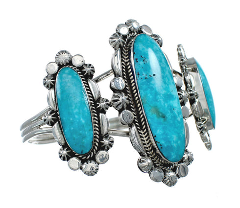 Navajo Multistone Turquoise Sterling Silver Cuff Bracelet SX10103