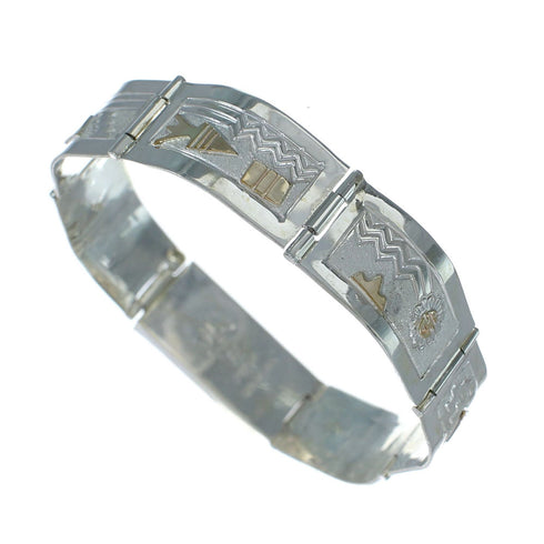 Sterling Silver 12 KGF Link Bracelet SX10096