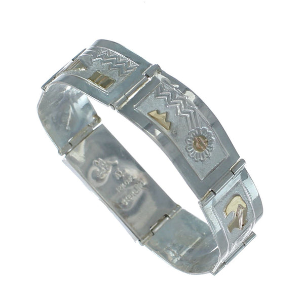 Sterling Silver 12 KGF Link Bracelet SX10094