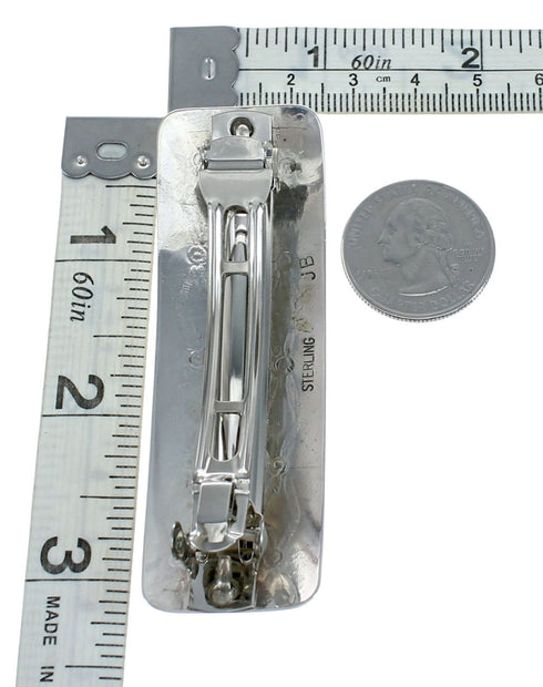 Navajo Sterling Silver Onyx Hair Barrette SN20392