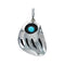 Native American Navajo Bear Paw Sterling Silver Turquoise Pendant SX10112