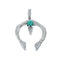 Sterling Silver Turquoise Horseshoe Navajo Pendant SX10113