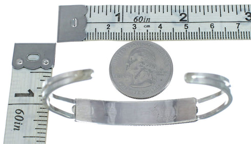Native American Zuni Coral Sterling Silver Cuff Bracelet SN20482