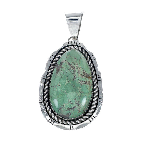 Navajo Turquoise Genuine Sterling Silver Pendant SX10114