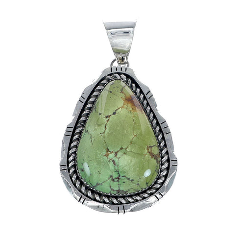 Navajo Native American Turquoise Genuine Sterling Silver Pendant SX10116