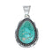 Navajo Native American Turquoise Genuine Sterling Silver Pendant SX10118