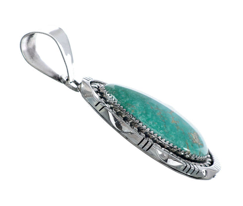 Navajo Native American Turquoise Genuine Sterling Silver Pendant SX10118