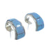 Blue Opal Sterling Silver Post Hoop Earrings SN20461