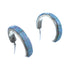Blue Opal Sterling Silver Post Hoop Earrings SN20464