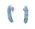Blue Opal Sterling Silver Post Hoop Earrings SN20464