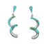 Swirl Sterling Silver Turquoise Inlay Post Dangle Earrings SN20460