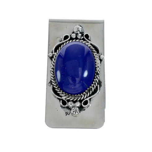 Lapis Sterling Silver Navajo Money Clip SN20469