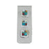 Sterling Silver And Triple Cube Multicolor Inlay Navajo Money Clip SN20474