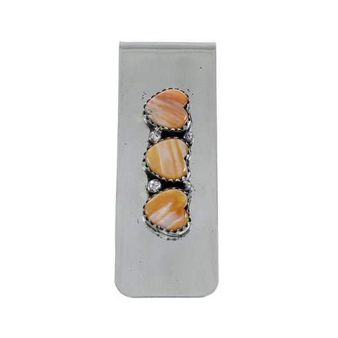 Genuine Navajo Sterling Silver Oyster Shell Heart Money Clip SN20471