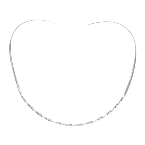 Sterling Silver Twisted Collar Necklace SX10119