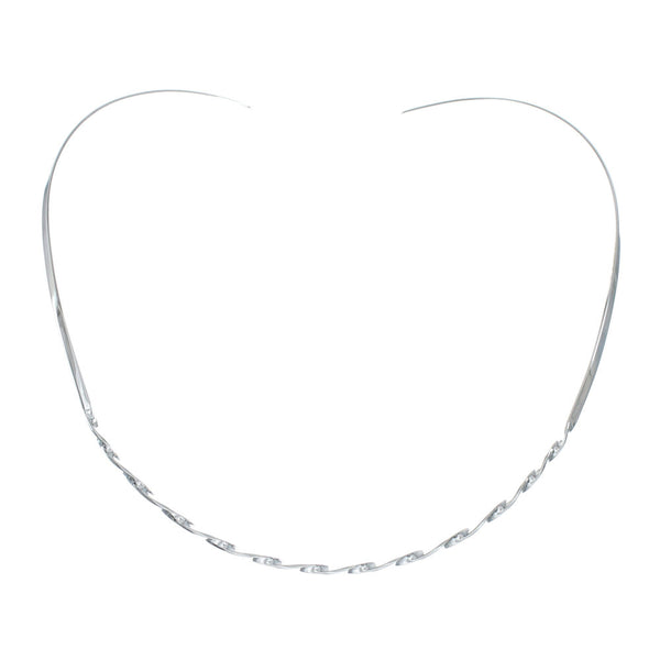 Sterling Silver Twisted Collar Necklace SX10119