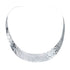 Sterling Silver Hammered Open Back Collar Necklace SX10121