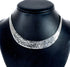 Sterling Silver Hammered Open Back Collar Necklace SX10121