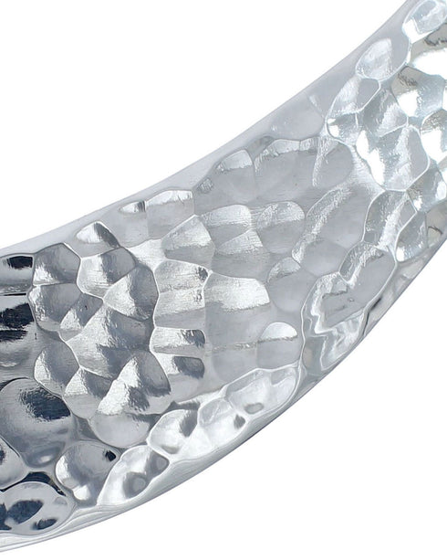 Sterling Silver Hammered Open Back Collar Necklace SX10121