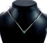 Sterling Silver Chevron Collar With Inlay Turquoise Turtle Centerpiece Necklace SX10131