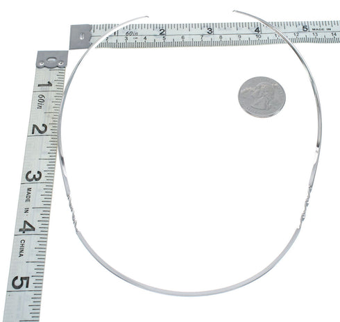 Sterling Silver Twisted V-Shape Collar Necklace SX10125