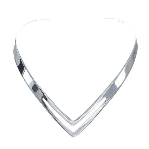 Sterling Silver Plain Chevron Collar Necklace SX10129