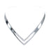 Sterling Silver Plain Chevron Collar Necklace SX10129
