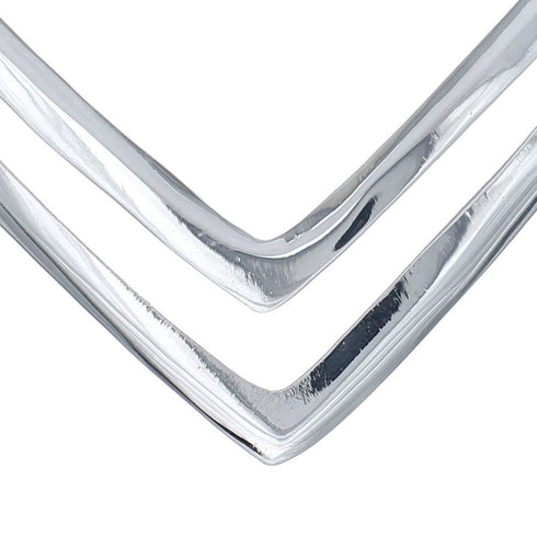 Sterling Silver Plain Chevron Collar Necklace SX10129