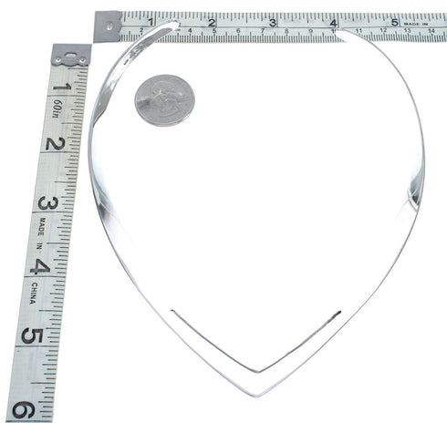 Sterling Silver Plain Chevron Collar Necklace SX10129