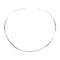 Sterling Silver Hammered Open Back Round Collar Necklace SX10126