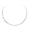 Sterling Silver Wavy Open Back Collar Necklace SX10120