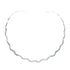 Sterling Silver Wavy Open Back Collar Necklace SX10120