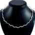 Sterling Silver Wavy Open Back Collar Necklace SX10120