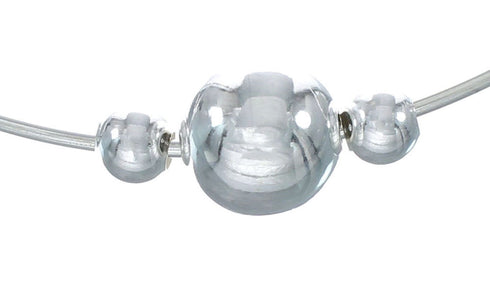 Sterling Silver Bead Wire Collar Necklace SX10124