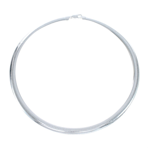 Sterling Silver 18" Italian Omega Chain Necklace SX10135