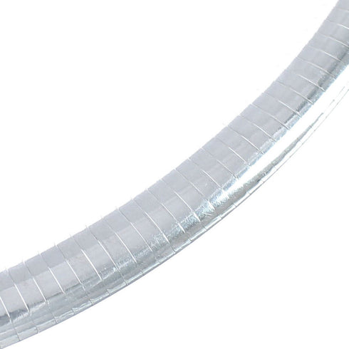 Sterling Silver 18" Italian Omega Chain Necklace SX10135