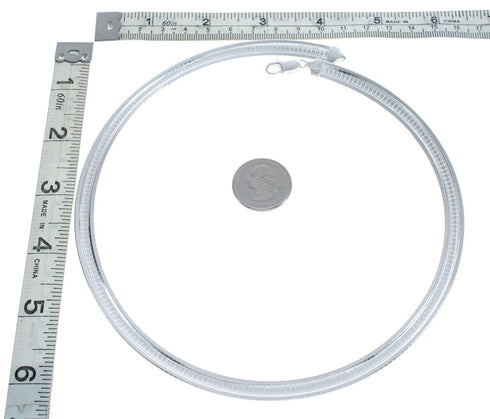 Sterling Silver 18" Italian Omega Chain Necklace SX10135