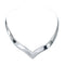 Heavy Sterling Silver Chevron Collar Necklace SX10130