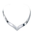 Heavy Sterling Silver Chevron Collar Necklace SX10130
