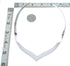 Heavy Sterling Silver Chevron Collar Necklace SX10130