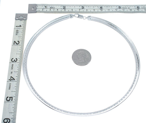 Sterling Silver 16" Italian Omega Chain Necklace SX10134