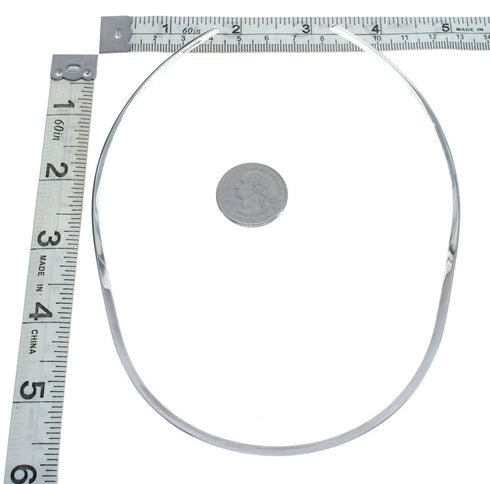 Sterling Silver Plain Collar Necklace SX10128