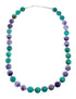 Native American Navajo Sterling Silver And Amethyst Bead Necklace SX10136