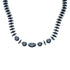 Liquid Silver And Hematite Navajo Bead Necklace SX10137
