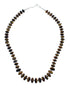 Tiger Eye Silver Navajo Indian Bead Necklace SX10138