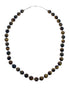 Navajo Tiger Eye Silver Indian Bead Necklace SX10139