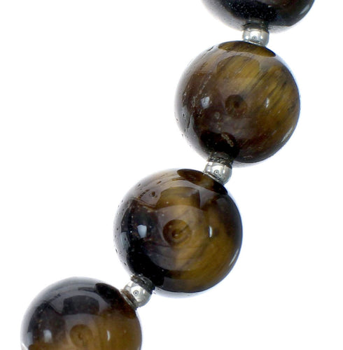 Navajo Tiger Eye Silver Indian Bead Necklace SX10139