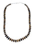 Navajo Tiger Eye Silver Indian Bead Necklace SX10140