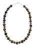 Genuine Navajo Tiger Eye Silver Bead Necklace SX10143